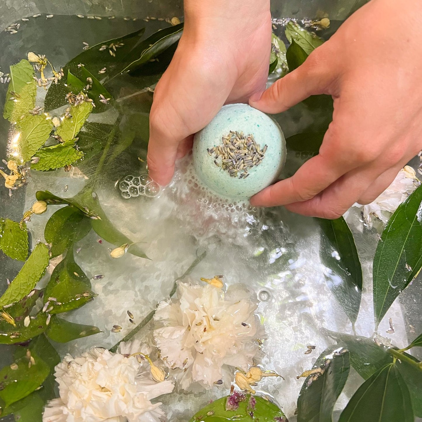 Lavender and Spearmint Bath Bomb